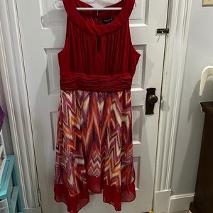 Plus sized red dress